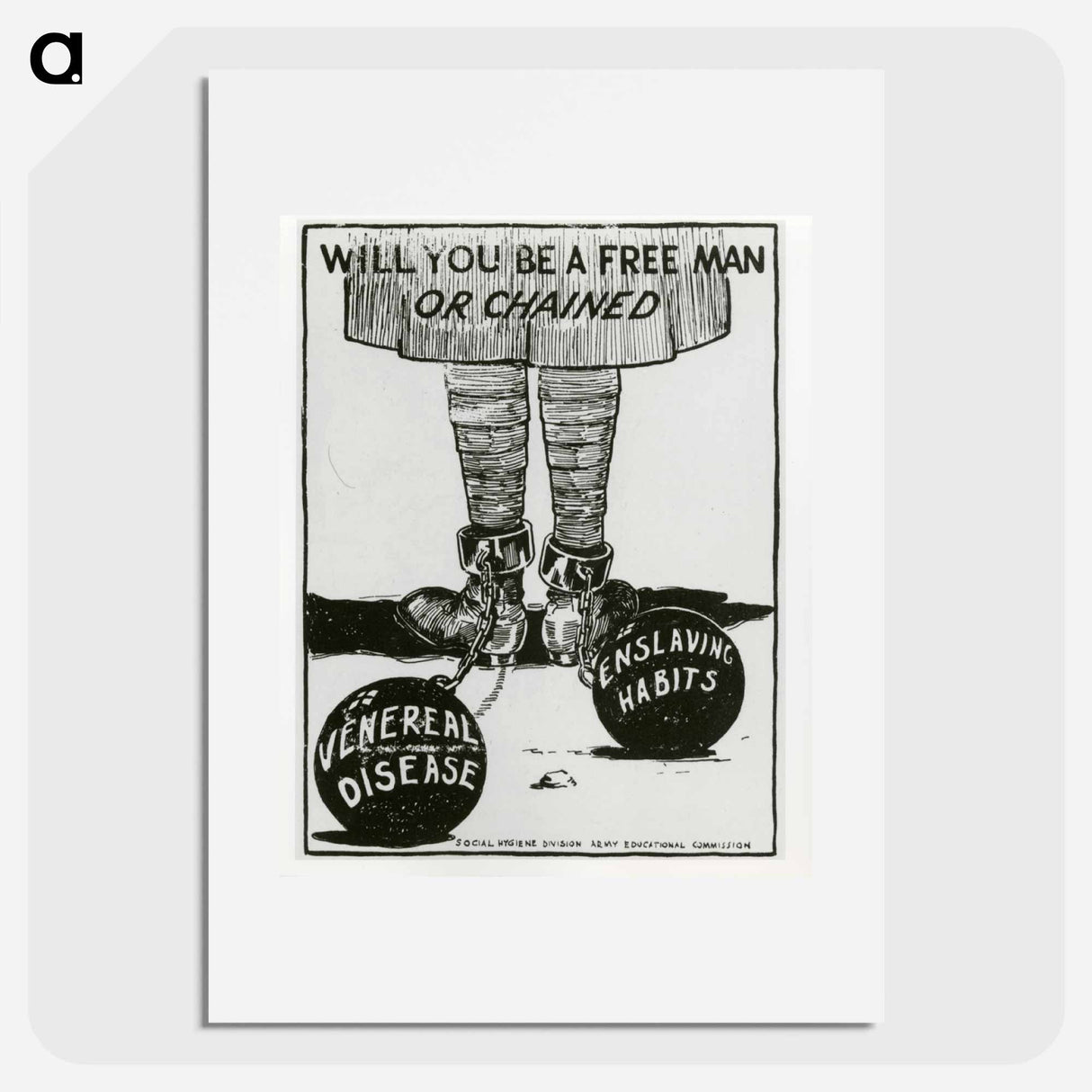 アートポスター-Will You Be A Free Man Or Chained
- 国立医学図書館 Poster.