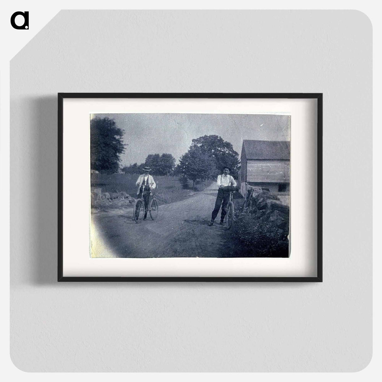 アートポスター-Benjamin Eakins and Samuel Murray with bicycles - トーマス エイキンズ Poster.