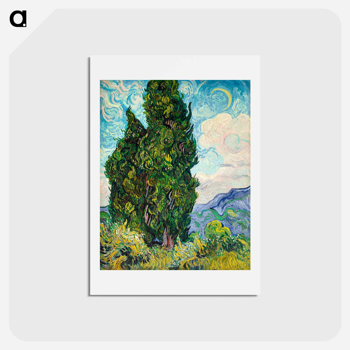 Cypresses - フィンセント ファン ゴッホ Postcard.