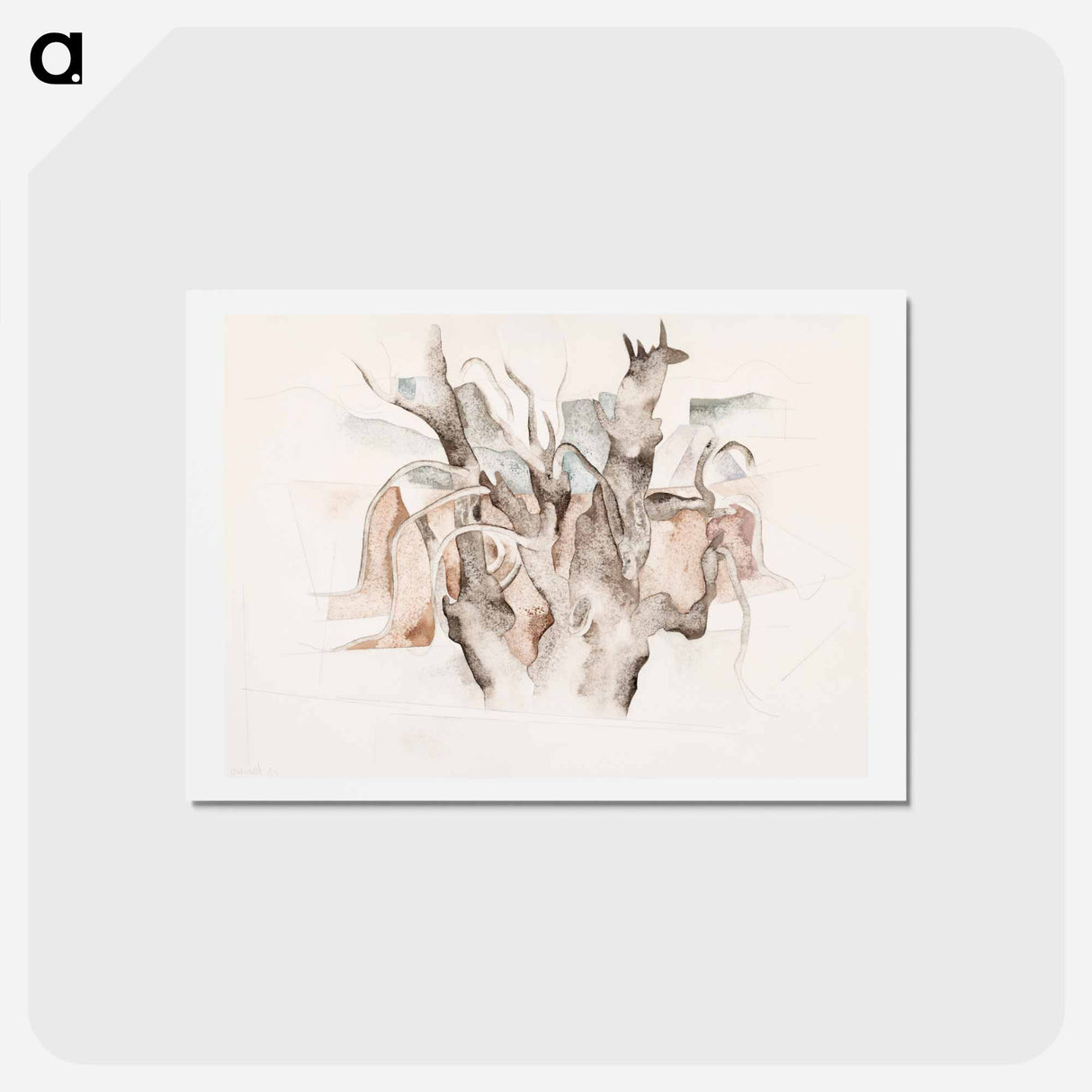 アートポストカード-Bermuda: Tree - チャールズ デムス Postcard.