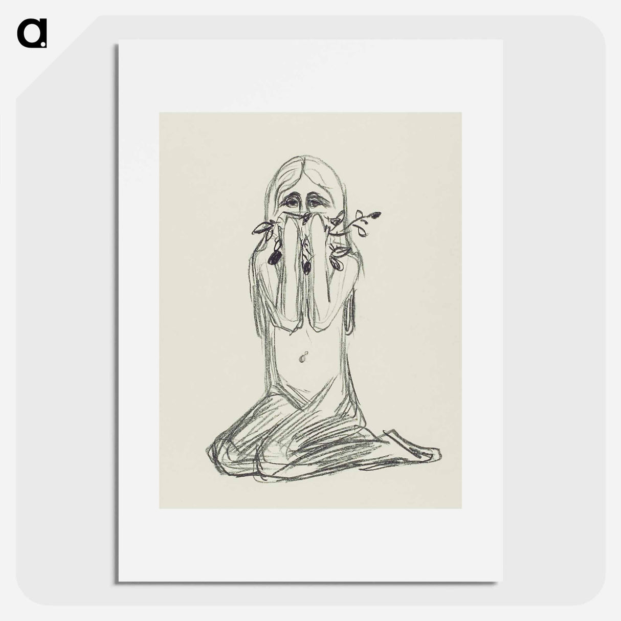 Omega and the Flower - エドヴァルド ムンク Poster.