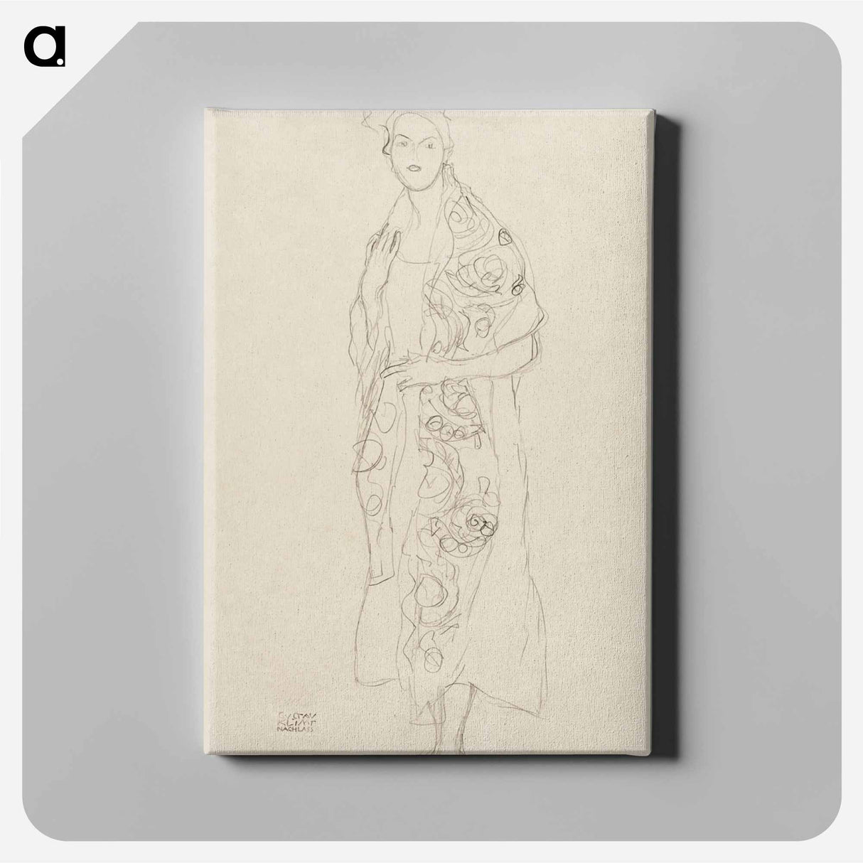 アートパネル-Portrait of a Woman - グスタフ クリムト Canvas.