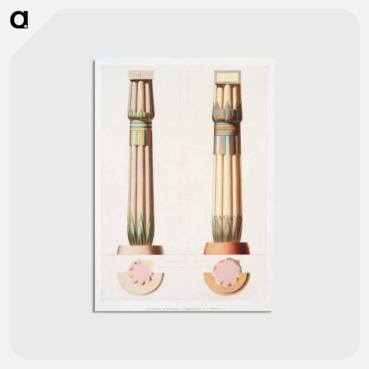 アートポストカード-Amenhotep III's Columns at Thebes
- エジプト美術史 Postcard.