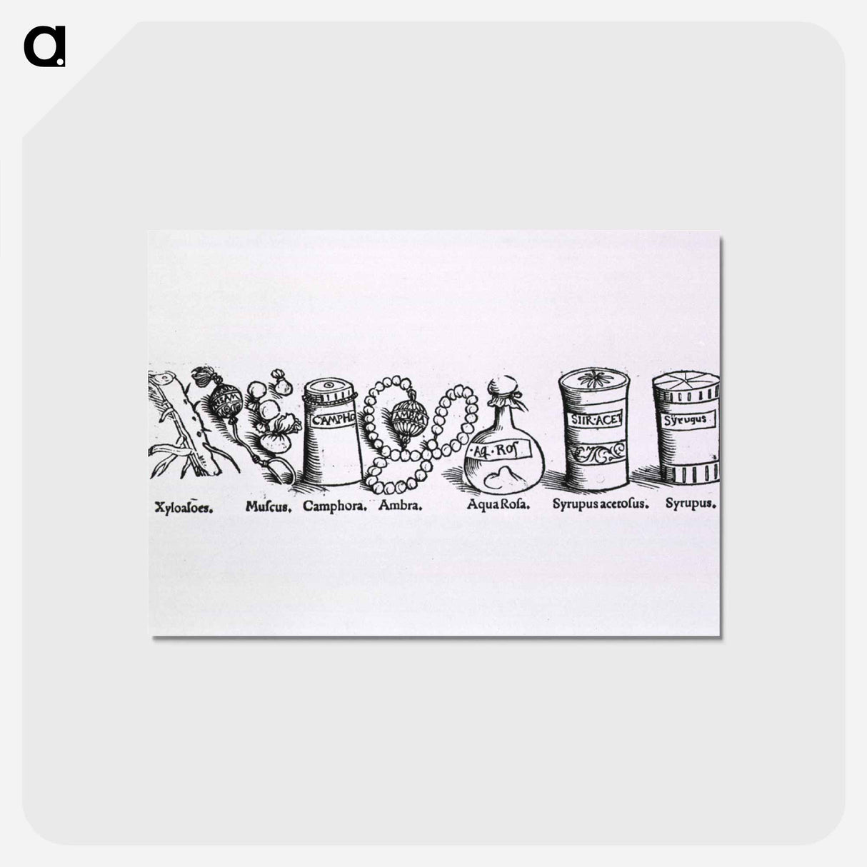 アートポストカード-Herbal Medicines in Various Containers
- 国立医学図書館 Postcard.