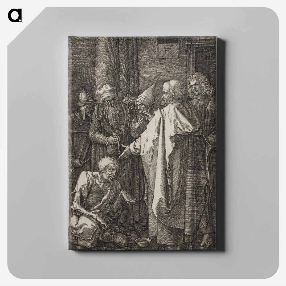 St. Peter and St. John Healing the Cripple - アルブレヒト デューラー Canvas.