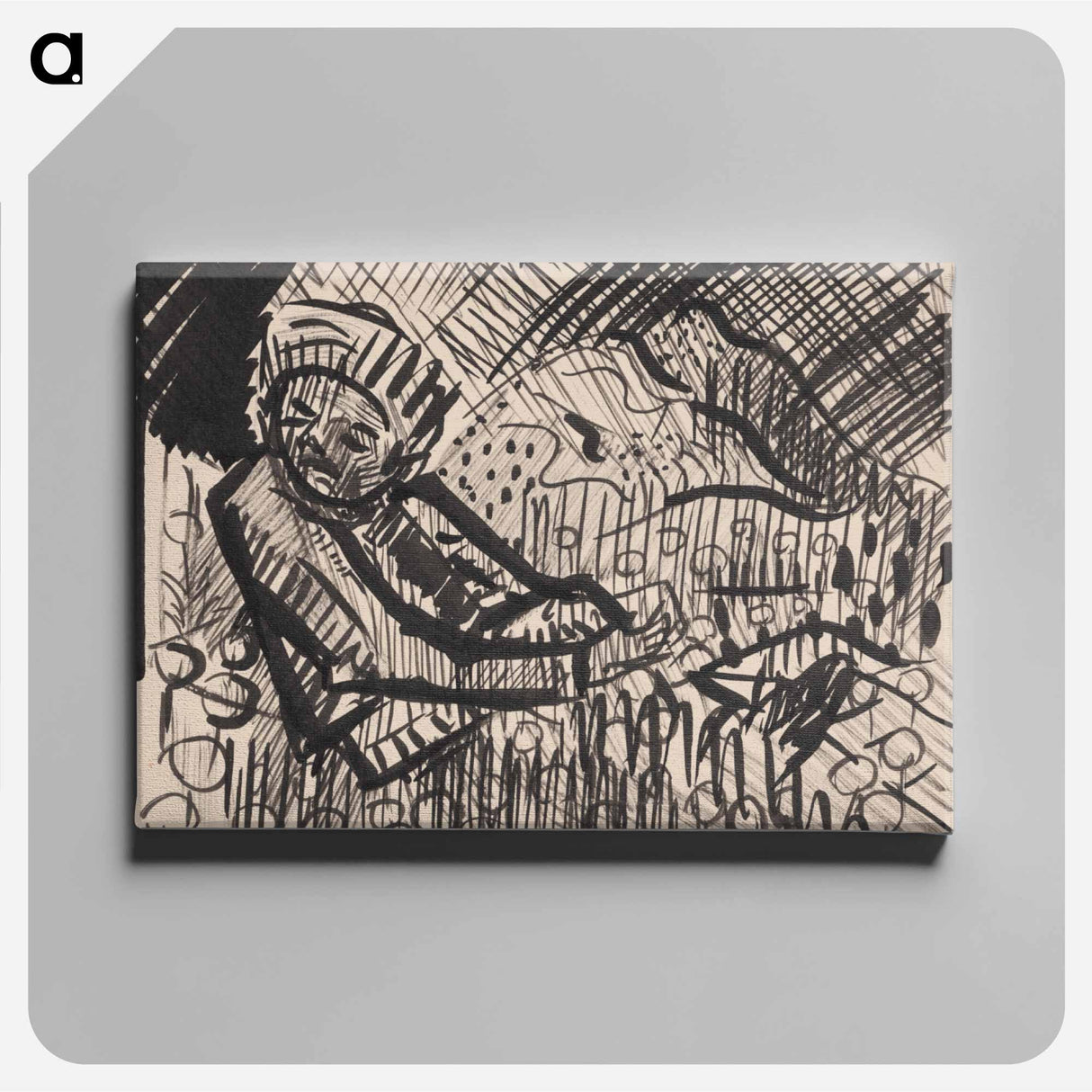 Sitting man - アーノルド ピーター ワイズ クビンチャン Canvas.