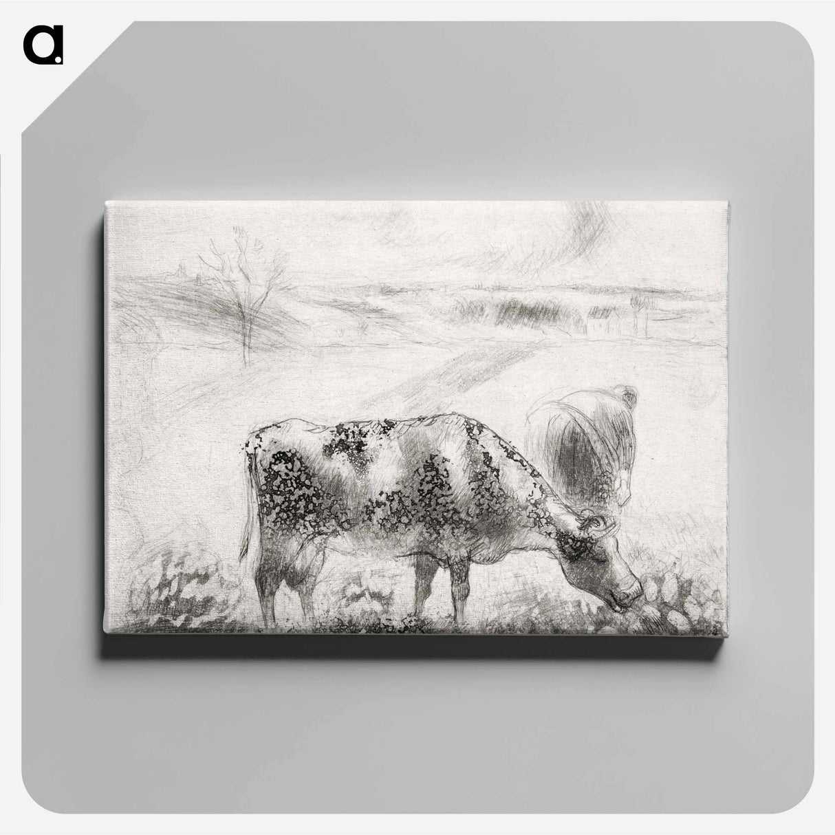 La Vache - カミーユ ピサロ Canvas.