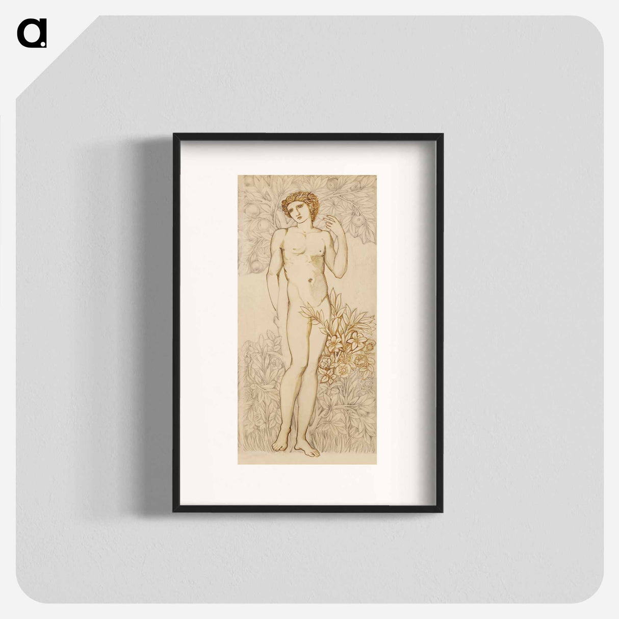 The Angels of the Hierarchy: Male Nude: Imago Dei - エドワード バーン ジョーンズ Poster.