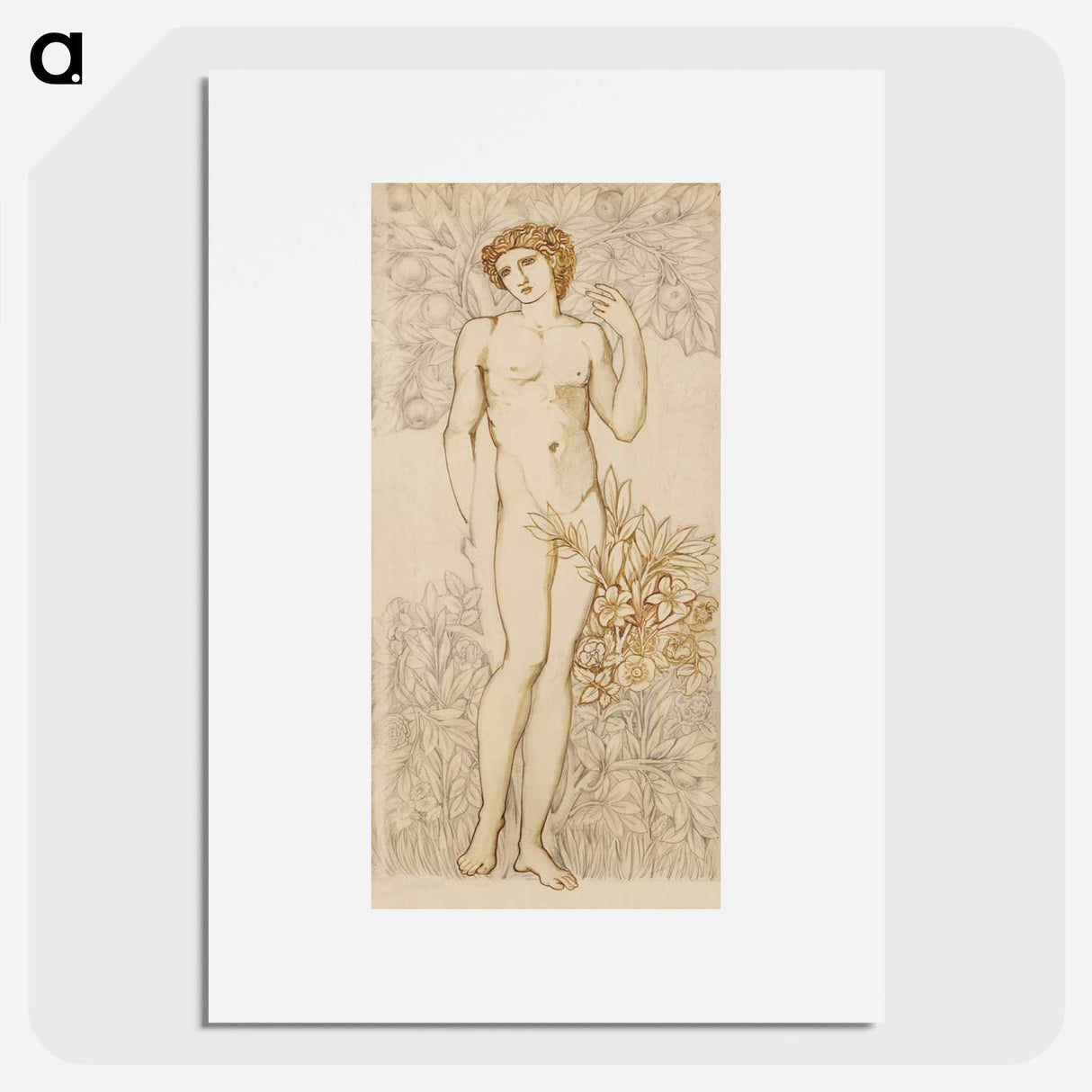 The Angels of the Hierarchy: Male Nude: Imago Dei - エドワード バーン ジョーンズ Poster.