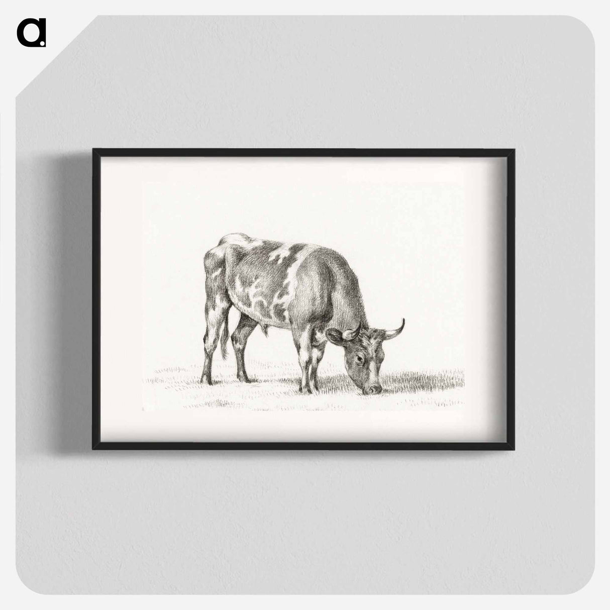 Grazing bull - ジャン ベルナール Poster.