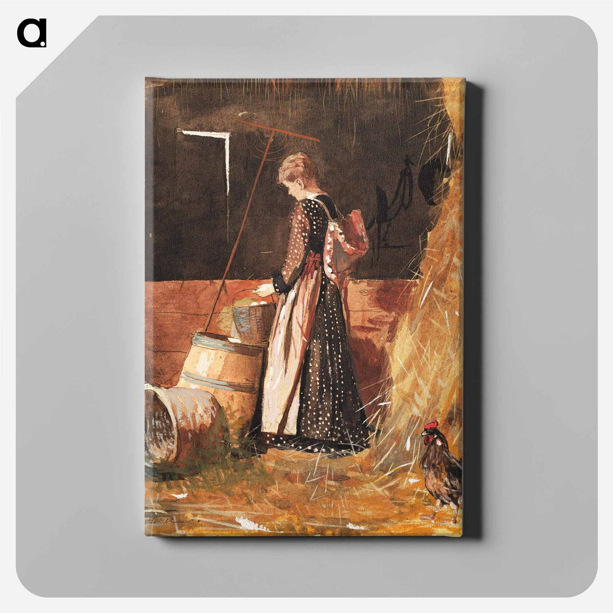 Fresh Eggs - Winslow Homer Canvas.