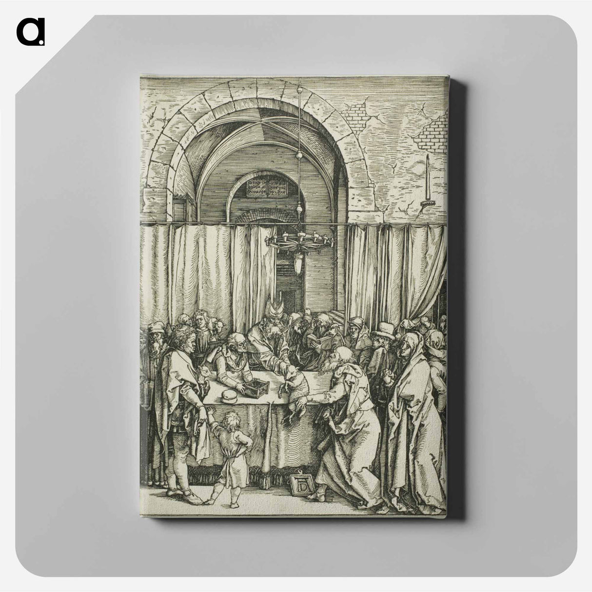 The Rejection of Joachim's Offering - アルブレヒト デューラー Canvas.
