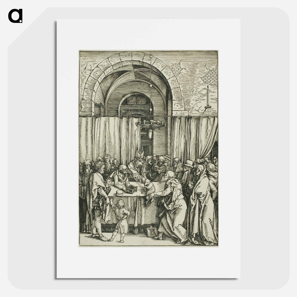 The Rejection of Joachim's Offering - アルブレヒト デューラー Poster.