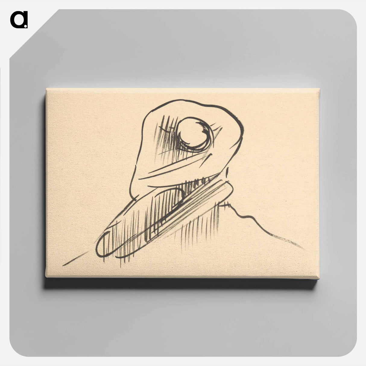 Curled up man - アーノルド ピーター ワイズ クビンチャン Canvas.