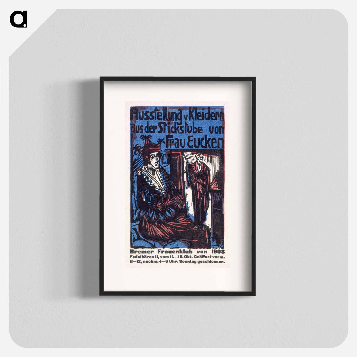 アートポスター-Catalogue of the exhibition of dresses from the needlework salon of Mrs. Eucken by Ernst Ludwig Kirchner - エルンスト ルートヴィヒ キルヒナー Poster.