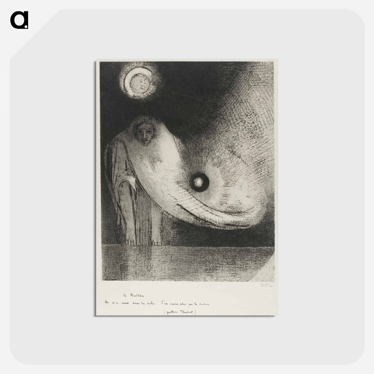 アートポストカード-The Buddha - オディロン ルドン Postcard.