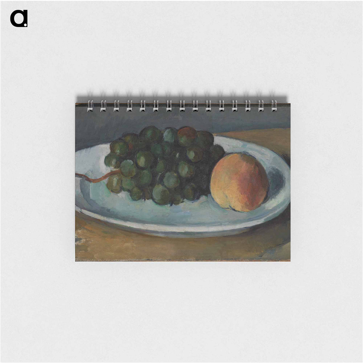 Grapes and Peach on a Plate - ポール セザンヌ Memo.