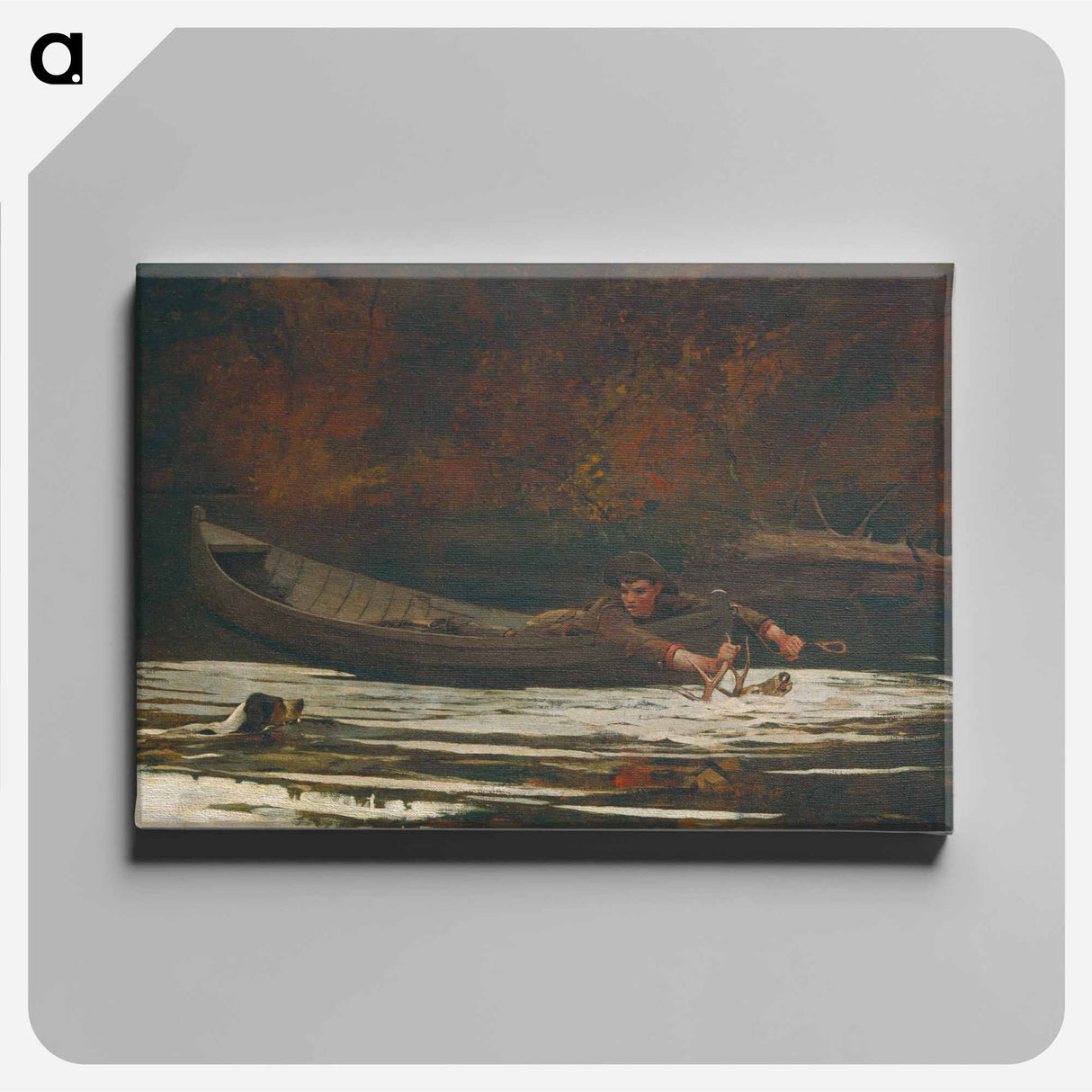 Hound and Hunter - ウィンスロー ホーマー Canvas.