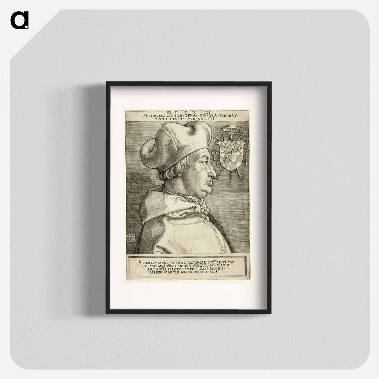 Cardinal Albrecht of Brandenburg - アルブレヒト デューラー Poster.