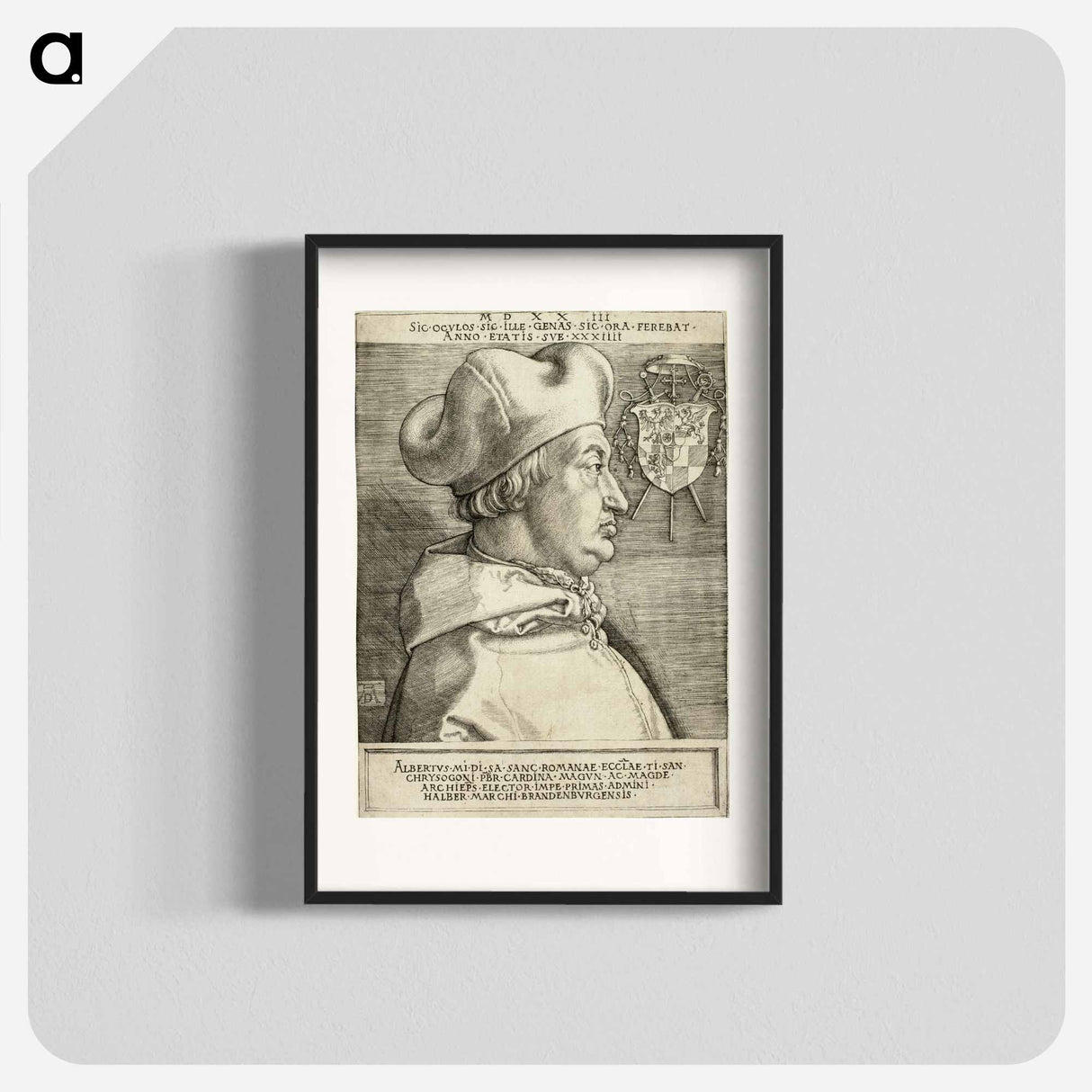 Cardinal Albrecht of Brandenburg - アルブレヒト デューラー Poster.