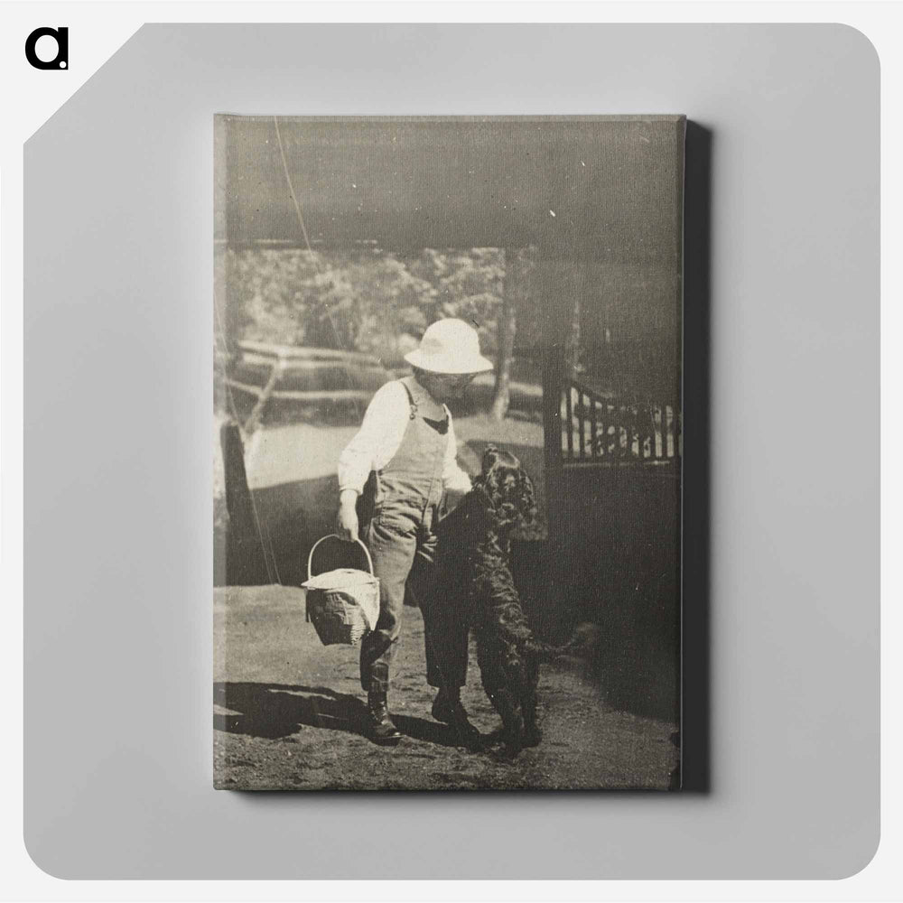 Untitled (Niece Elizabeth with “Inky” at Oaklawn) - アルフレッド スティーグリッツ Canvas.