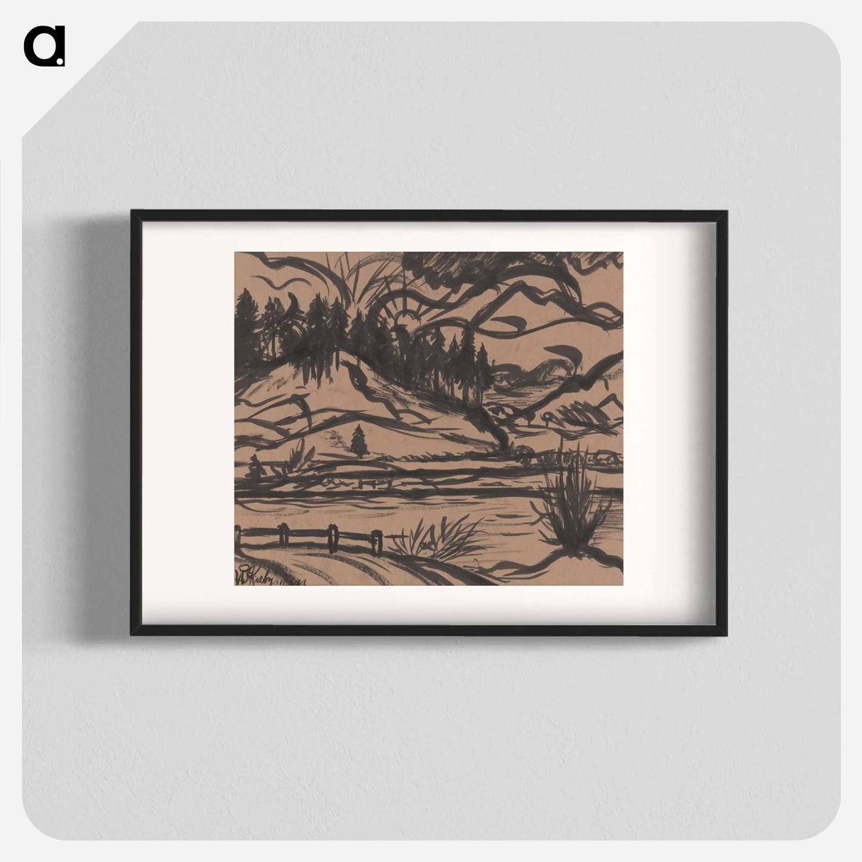 Mountainous landscape - アーノルド ピーター ワイズ クビンチャン Poster.