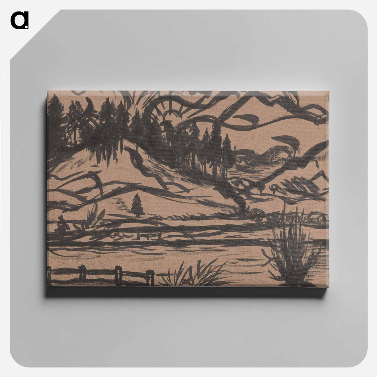 Mountainous landscape - アーノルド ピーター ワイズ クビンチャン Canvas.