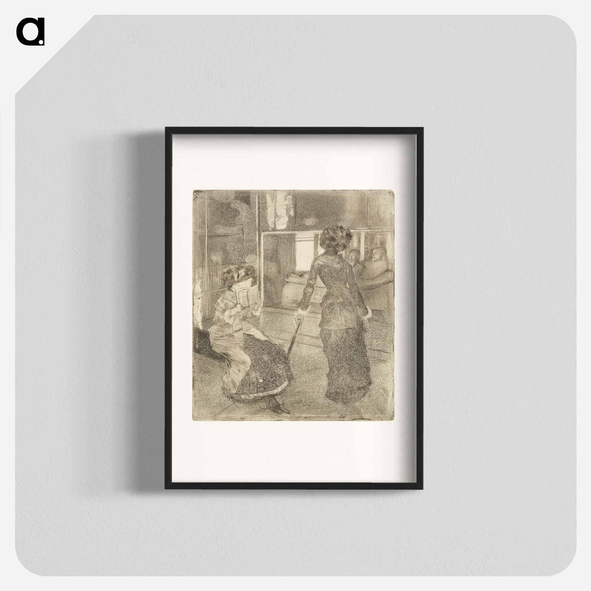 アートポスター-Mary Cassatt at the Louvre: The Etruscan Gallery - エドガー ドガ Poster.