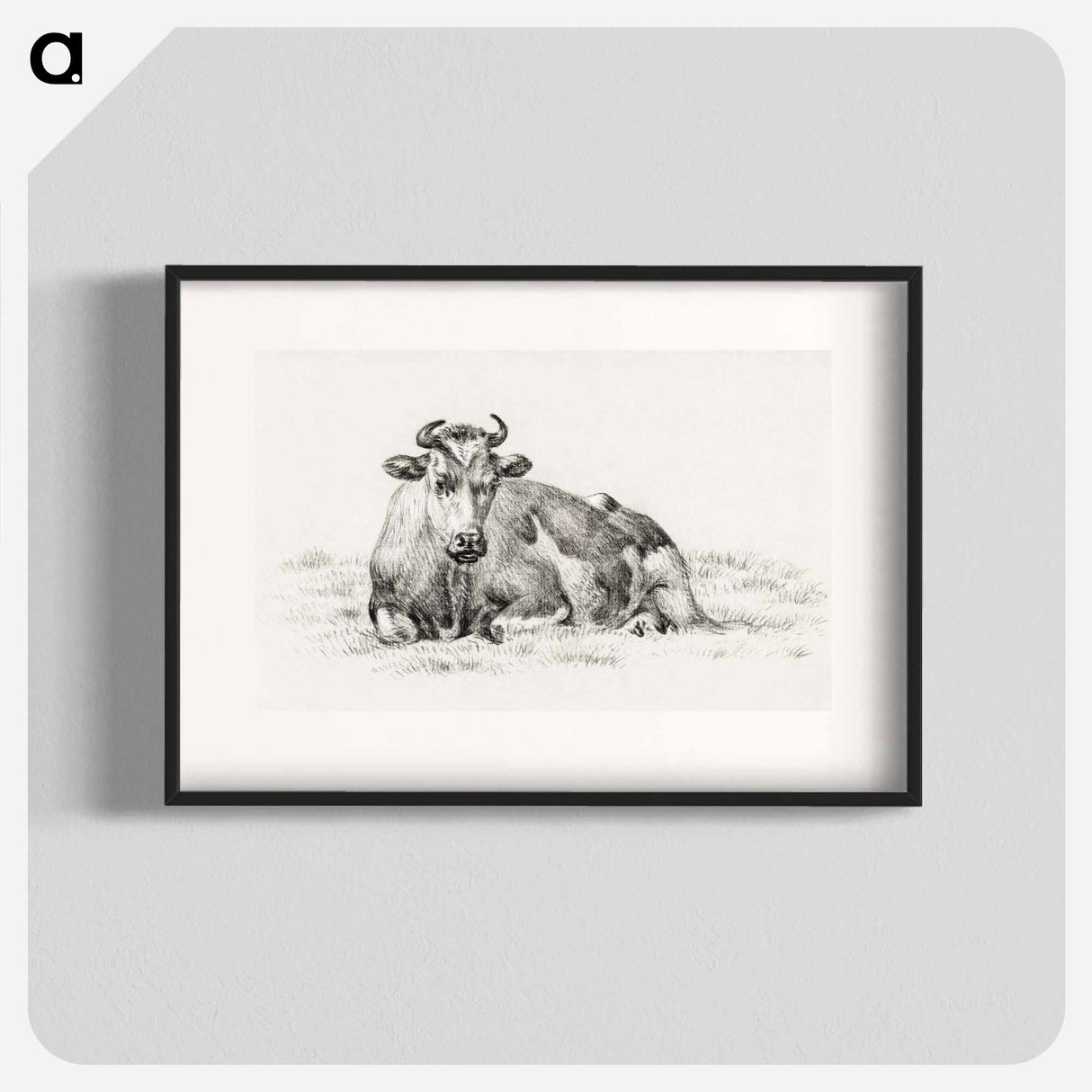 Lying cow - ジャン ベルナール Poster.