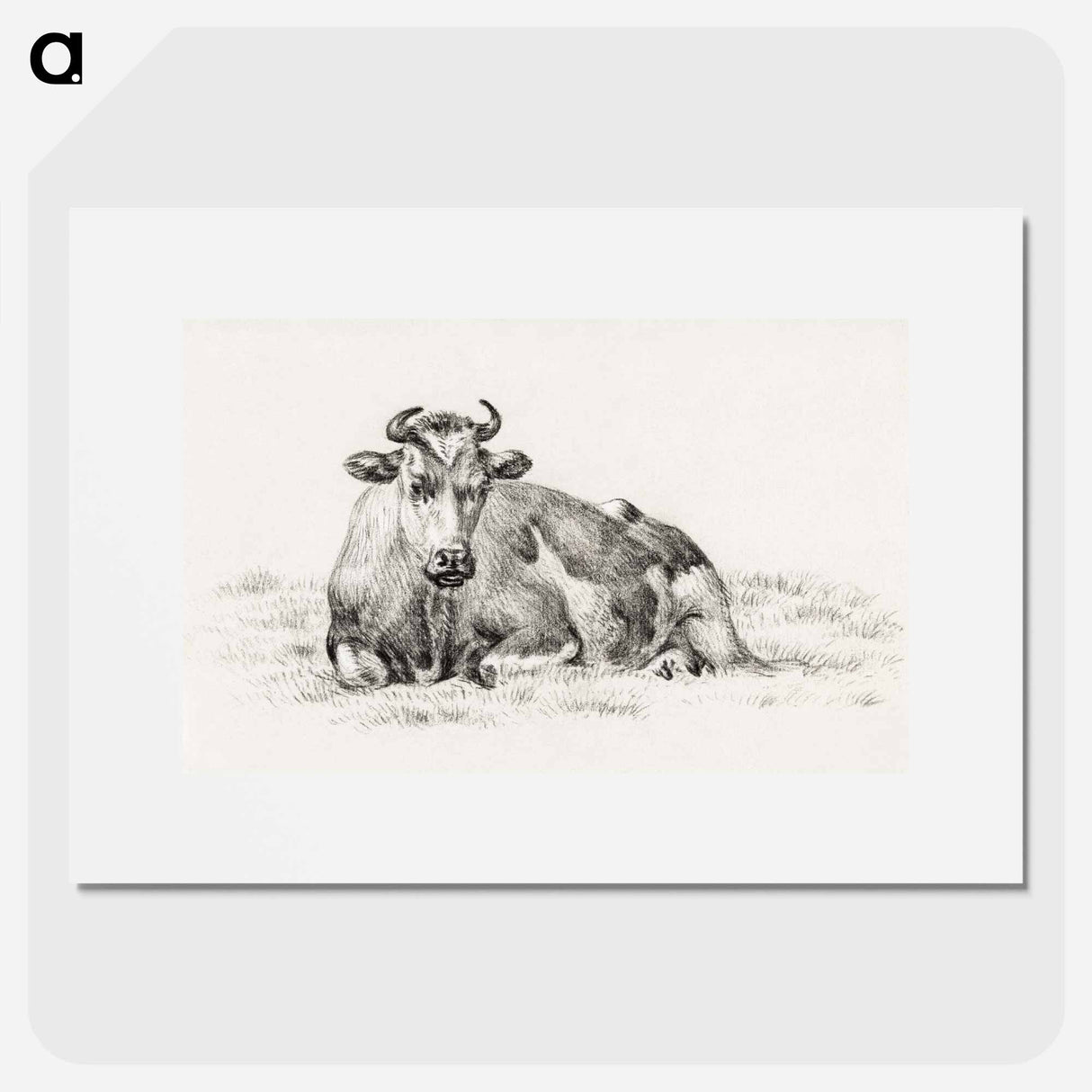 Lying cow - ジャン ベルナール Poster.