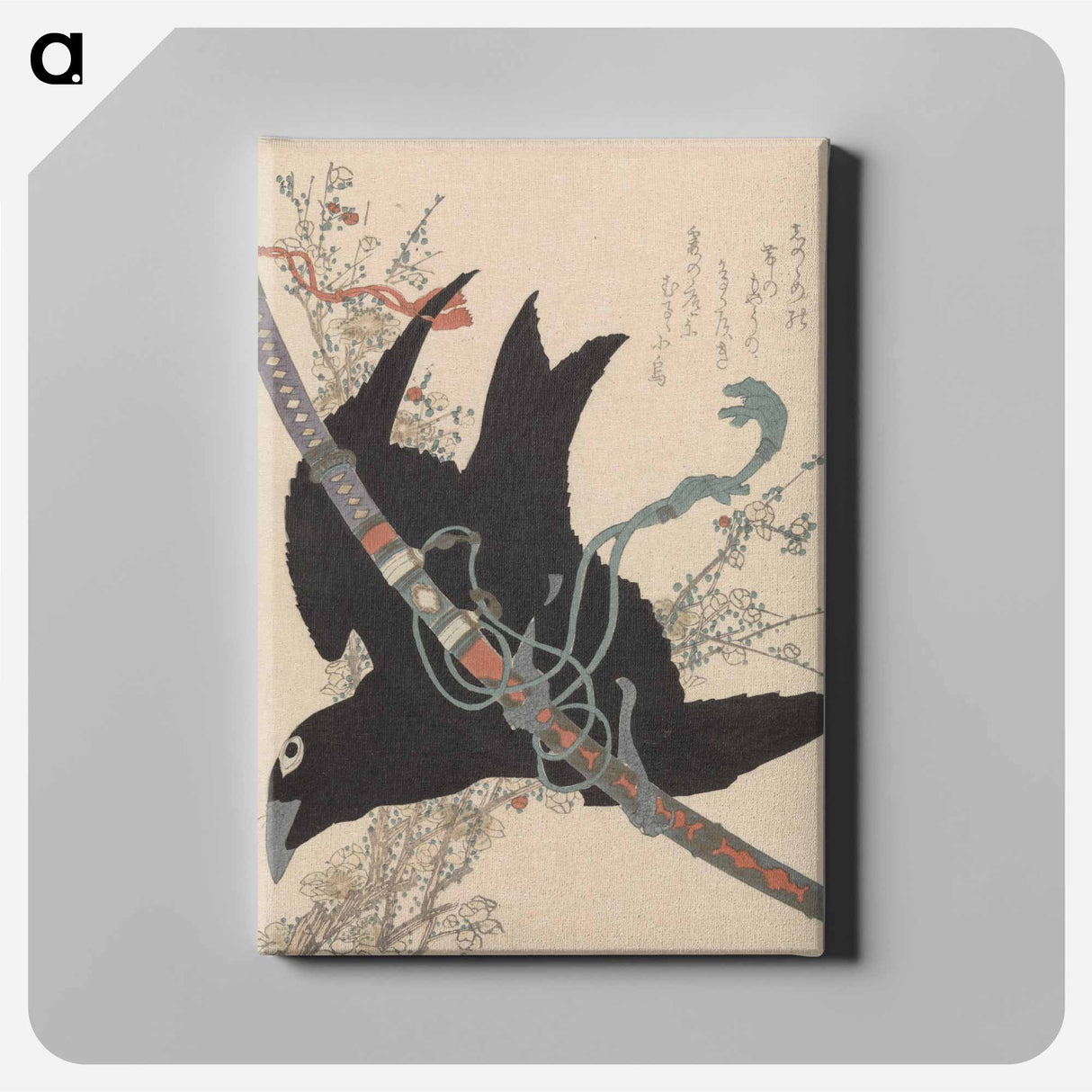 アートパネル-A comparison of Genroku poems and shells - 葛飾 北斎 Canvas.