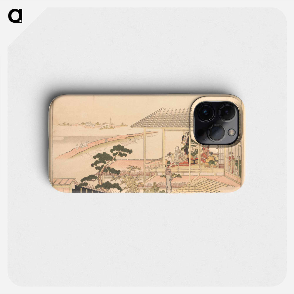 A Party of Merrymakers in a House in the Yoshiwara on a Moonlight Night - 喜多川 歌麿 Phone Case.