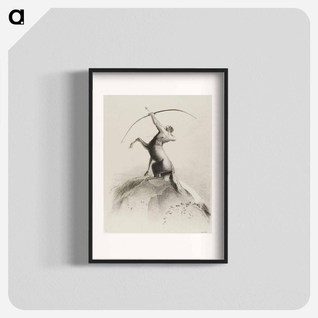 Centaur Aiming at the Clouds - オディロン ルドン Poster.