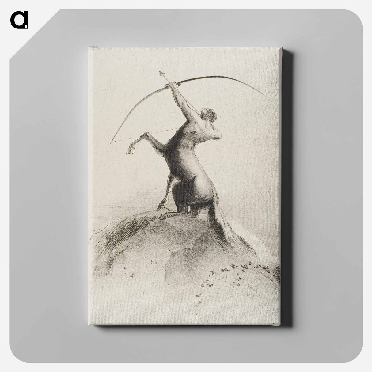 Centaur Aiming at the Clouds - オディロン ルドン Canvas.