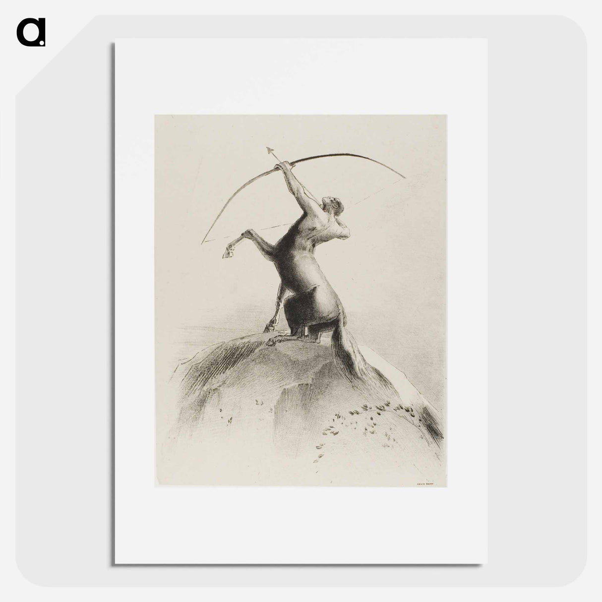 Centaur Aiming at the Clouds - オディロン ルドン Poster.