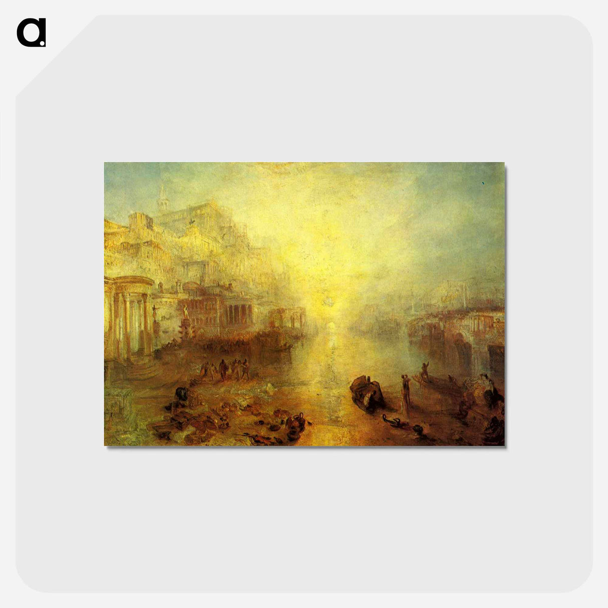 アートポストカード-Ancient Italy. Ovid Banished from Rome - ウィリアム ターナー Postcard.