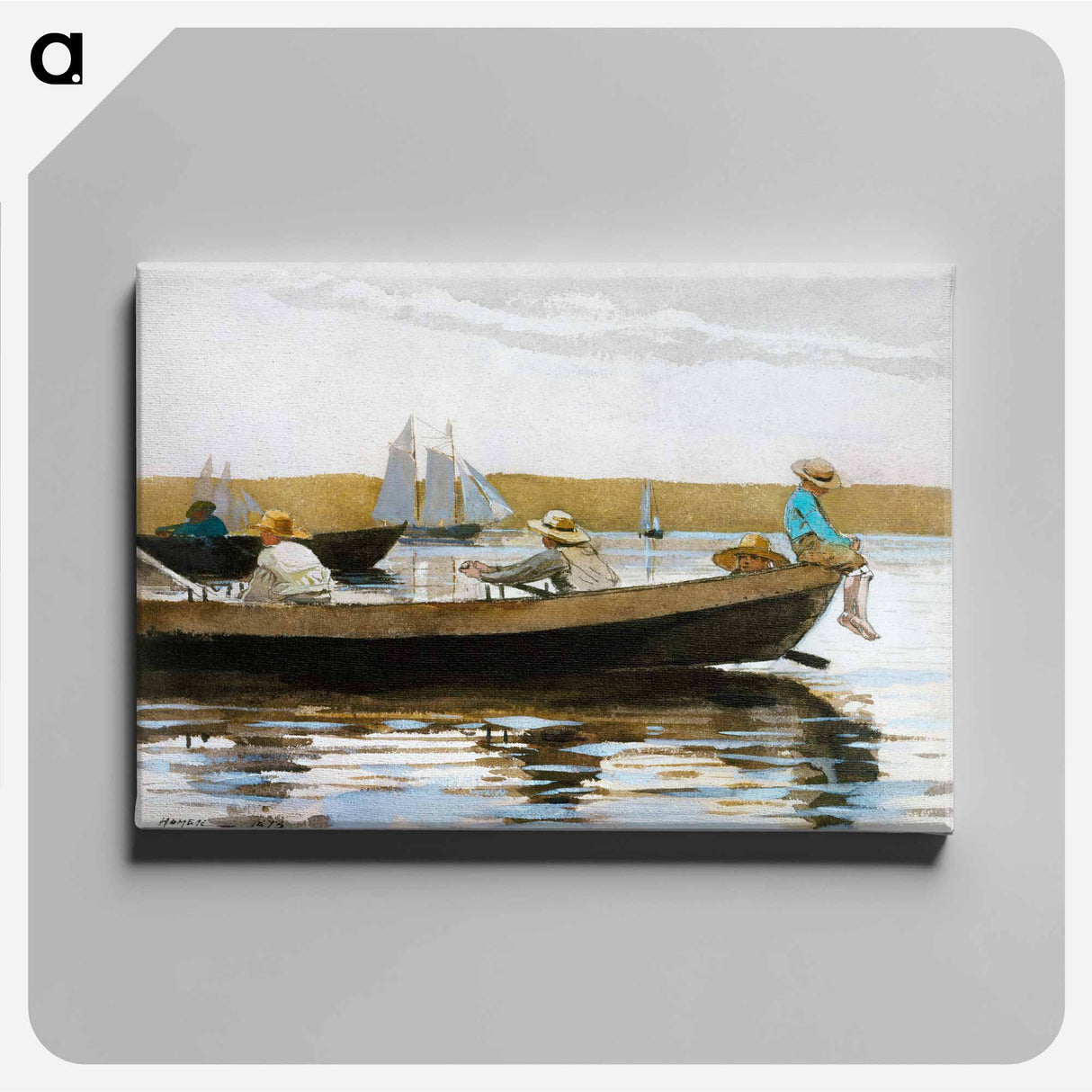 アートパネル-Boys in a Dory - ウィンスロー ホーマー Canvas.
