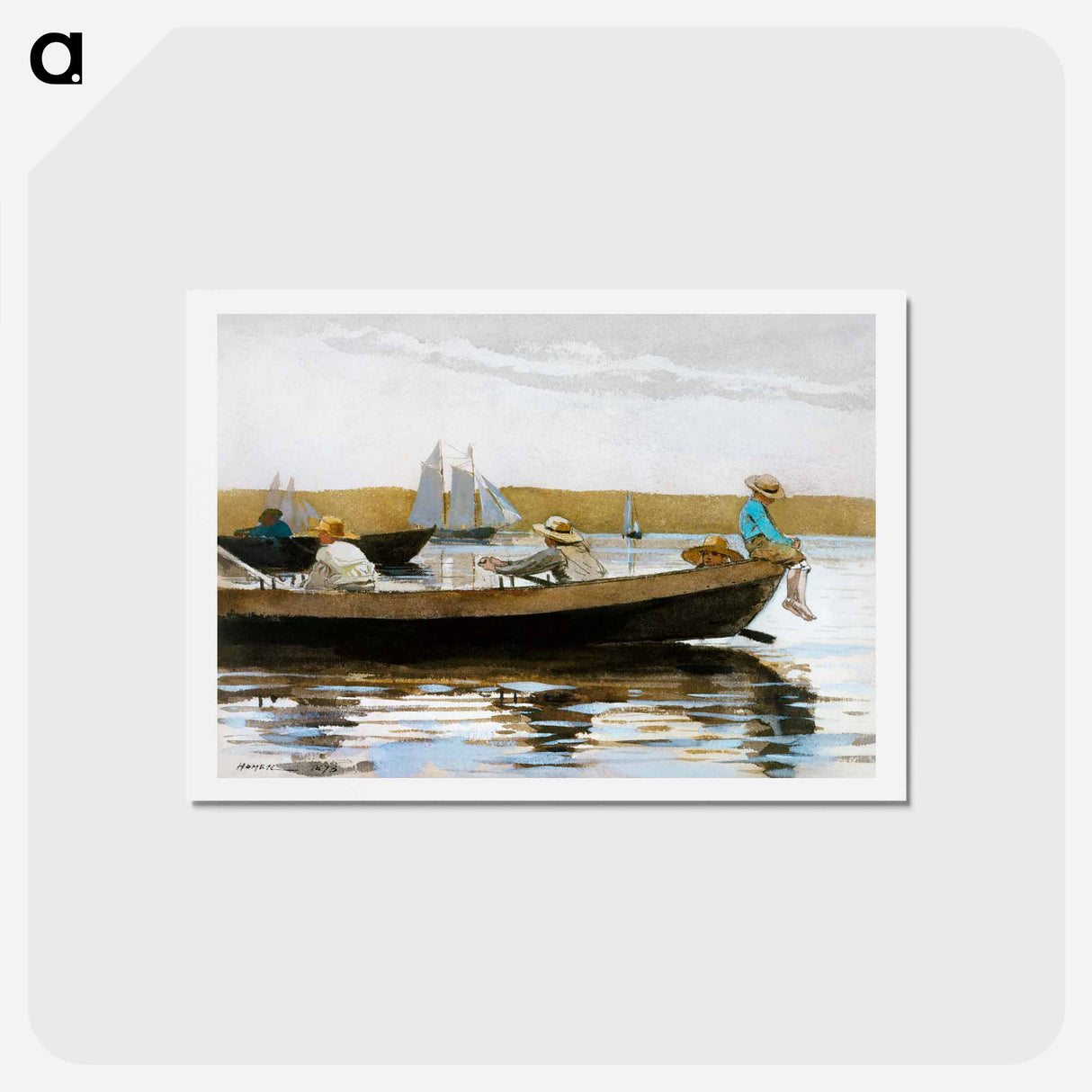 アートポストカード-Boys in a Dory - ウィンスロー ホーマー Postcard.