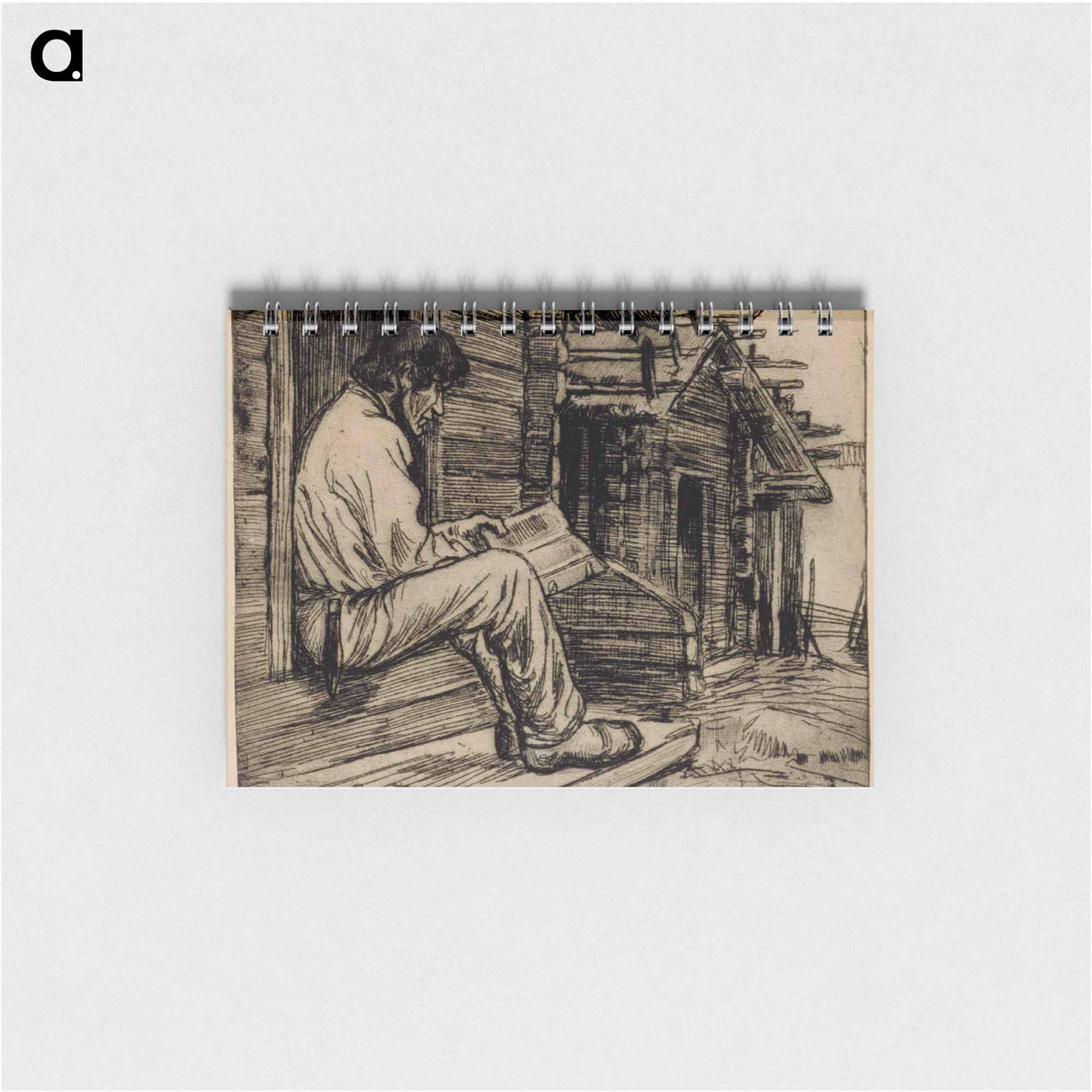 Suomalainen talonpoika lukemassa raamattua - アルバート エーデルフェルト Memo.