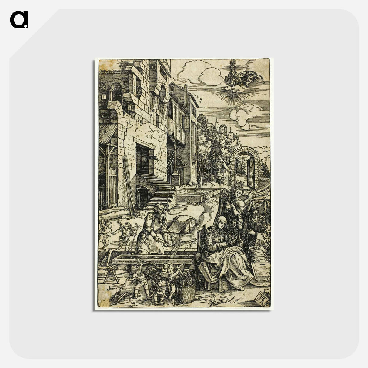 アートポストカード-The Holy Family in Egypt - アルブレヒト デューラー Postcard.