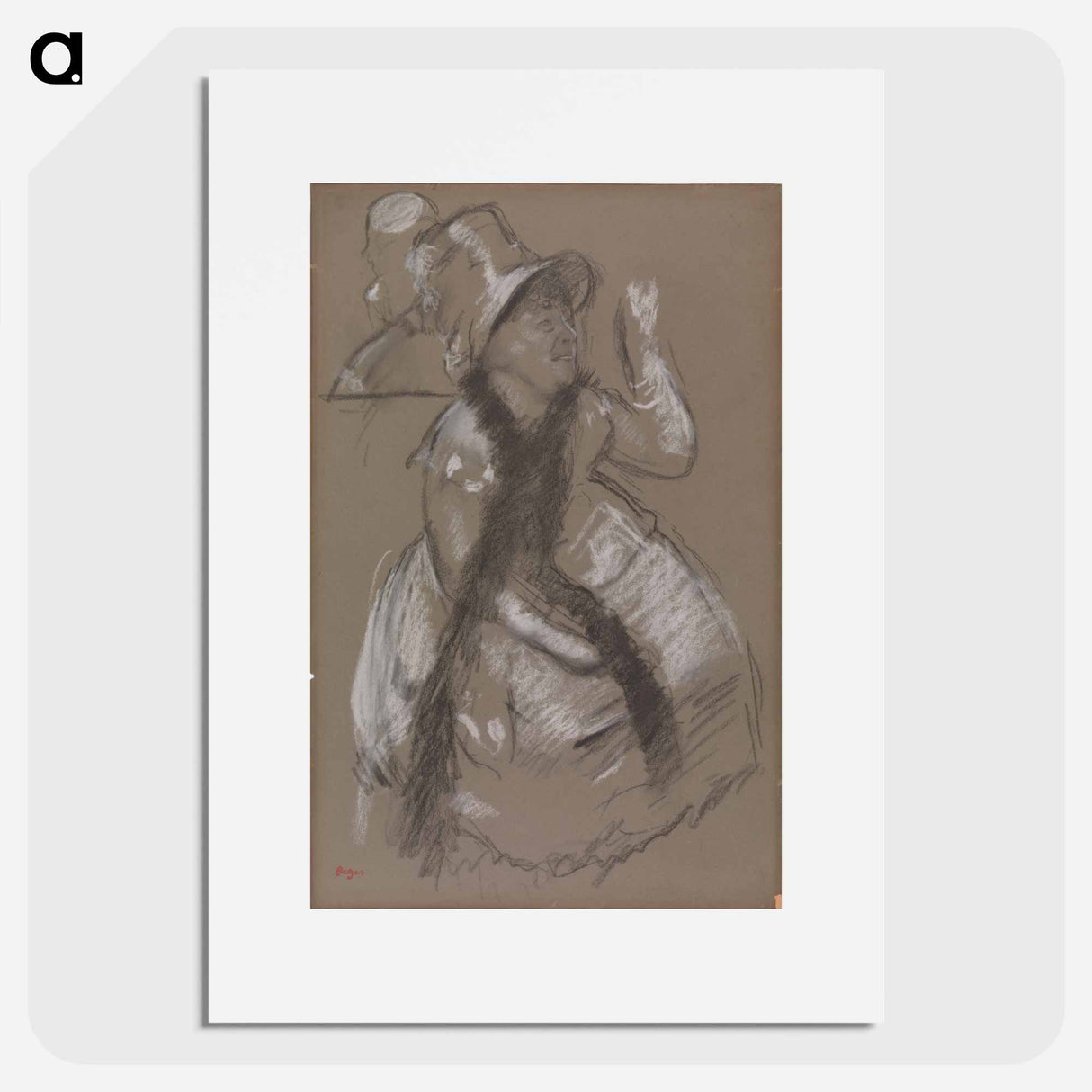 Portrait of Madame Dietz-Monnin - エドガー ドガ Poster.