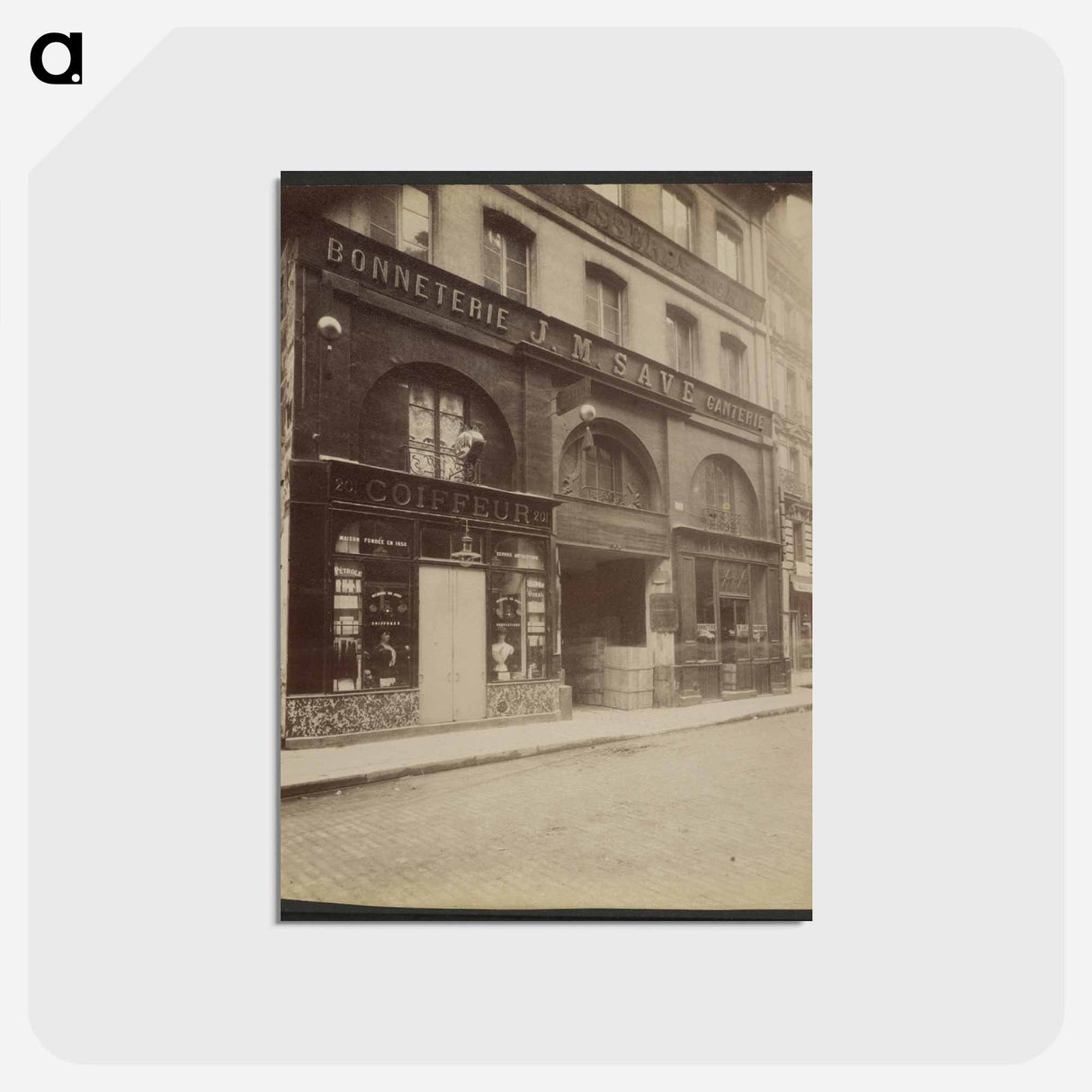 アートポストカード-Ancien Hôtel, 201 rue Saint-Martin
- ウジェーヌ アジェ Postcard.
