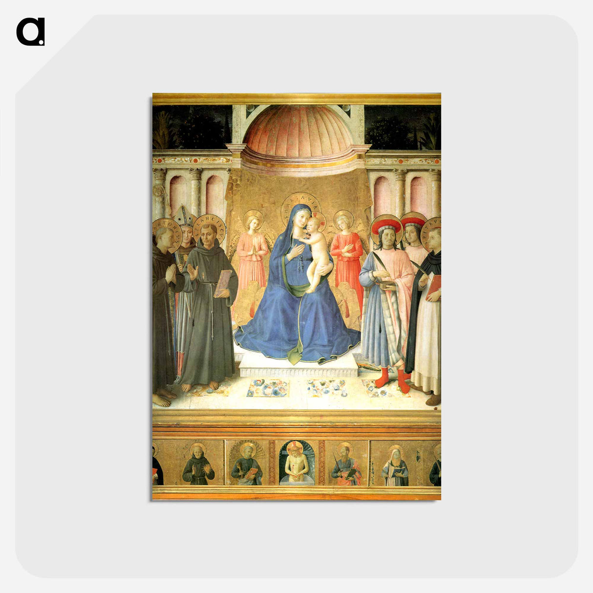 Bosco ai Frati Altarpiece - フラ アンジェリコ Postcard.