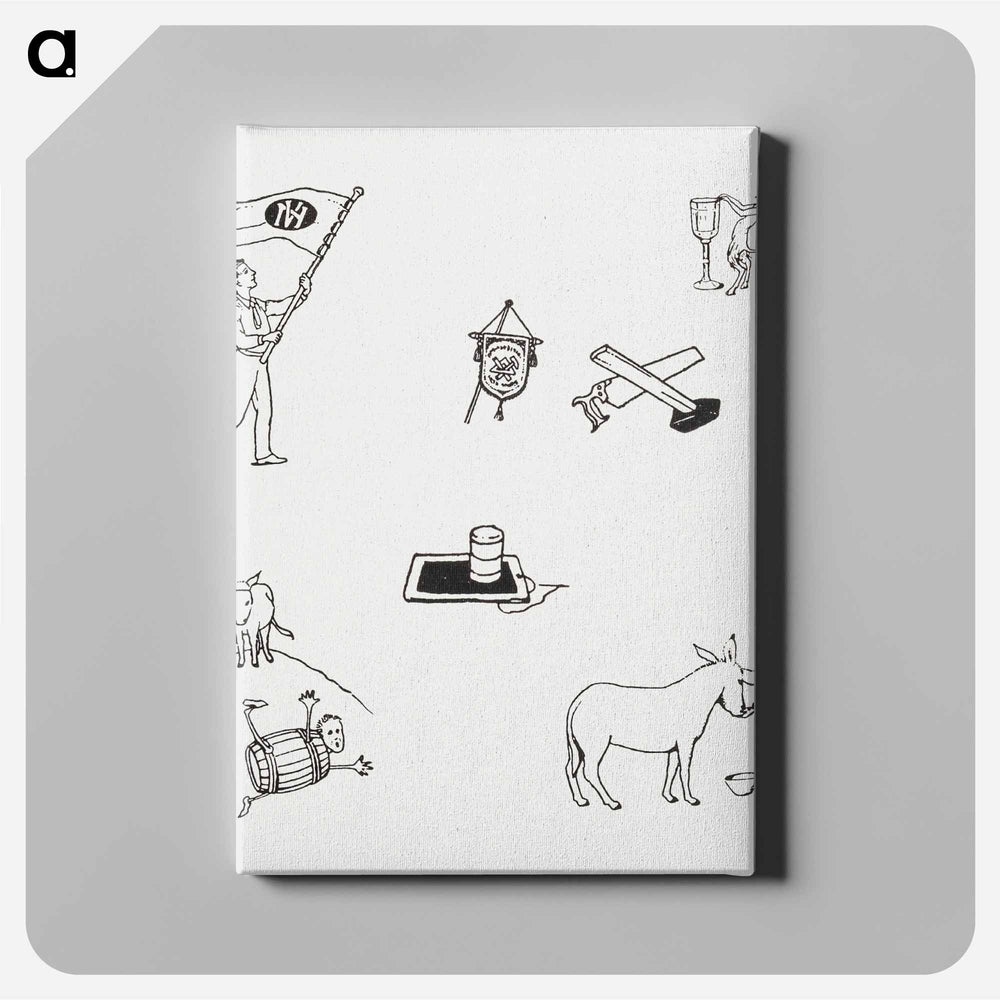 Woodcut icons - Julie de Graag Canvas.