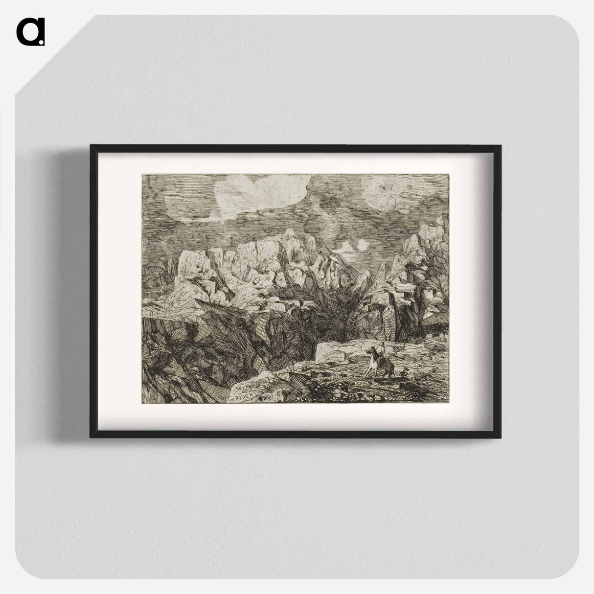 アートポスター-Horseman in the Mountains - オディロン ルドン Poster.