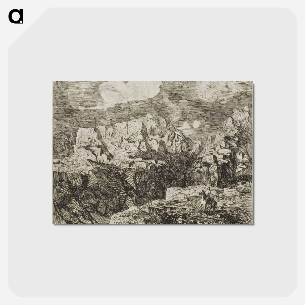 アートポストカード-Horseman in the Mountains - オディロン ルドン Postcard.