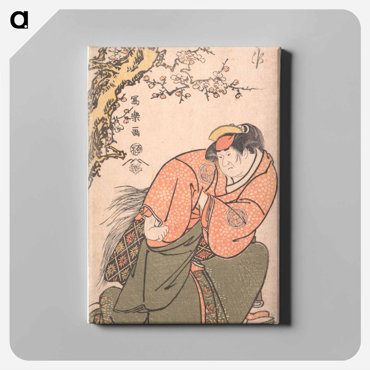 アートパネル-Actor Yamashita Kinsaku II as Sadato's Wife Iwate - 東洲斎 写楽 Canvas.