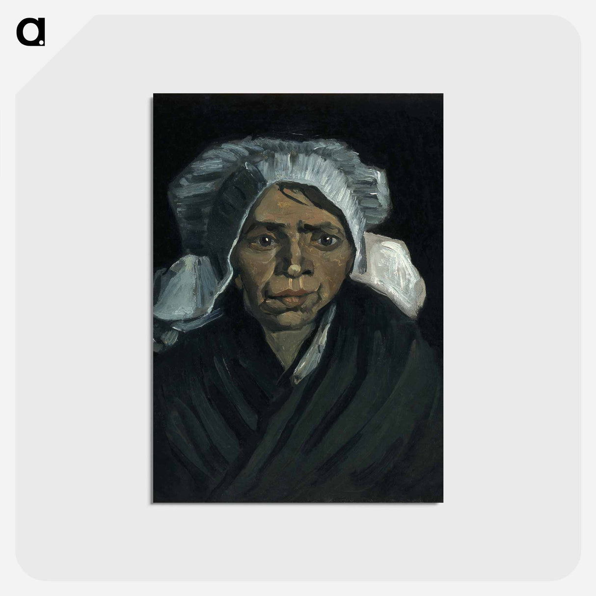 アートポストカード-Head of a Peasant Woman - フィンセント ファン ゴッホ Postcard.
