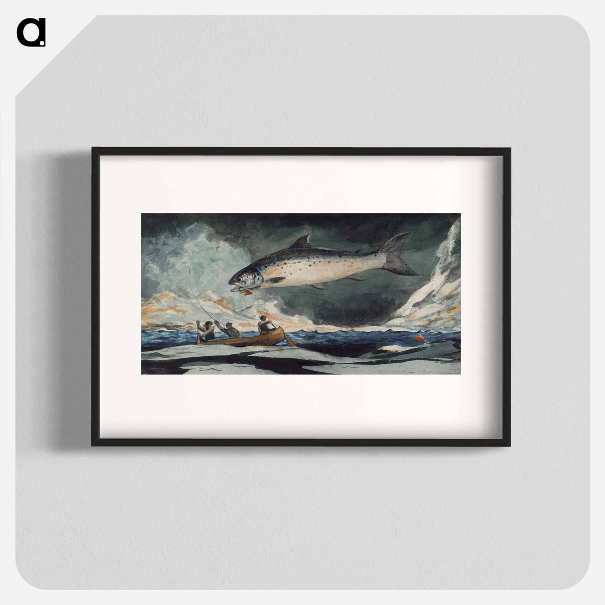 アートポスター-A Good Pool, Saguenay River - ウィンスロー ホーマー Poster.