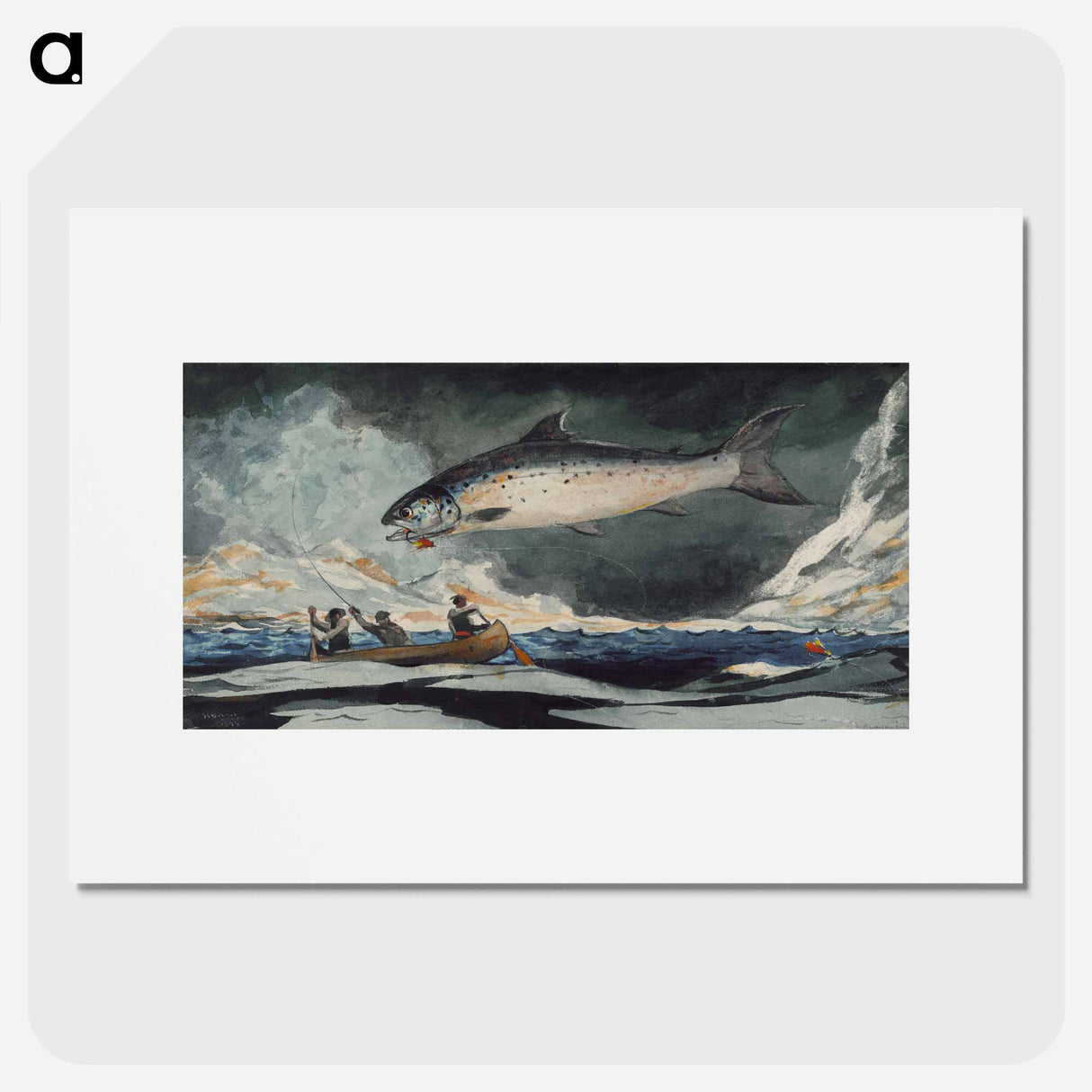 アートポスター-A Good Pool, Saguenay River - ウィンスロー ホーマー Poster.